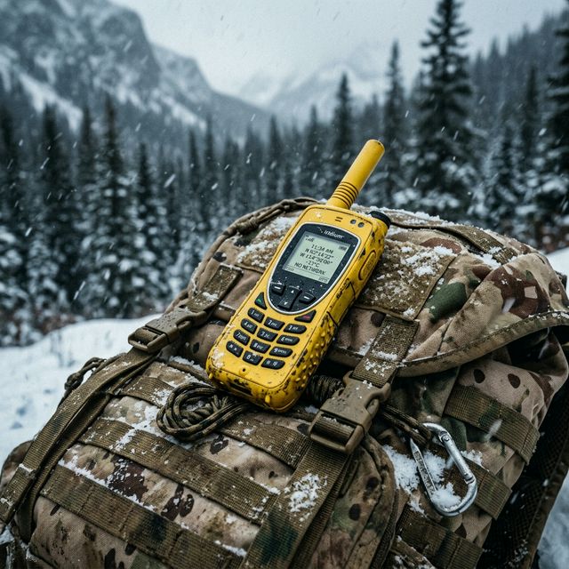 Satellite Phone on Backpack